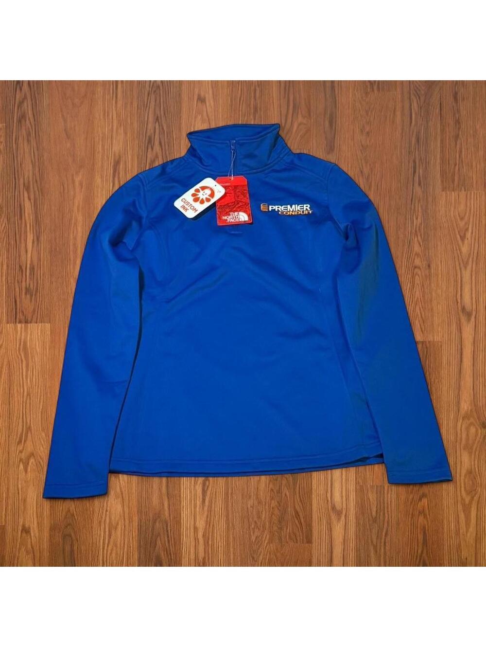 The North Face Quarter Zip Fleece Womens Medium Blue Pullover Sweater Jacket NWT